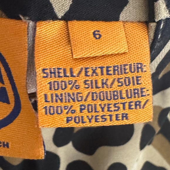 Tory Burch Leopard Print 100% Silk Midi Dress Size 6 - Picture 4 of 4